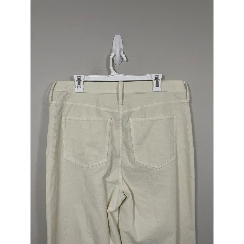 NWT J.Crew Wide Leg‎ Corduroy Trouser in Ivory Size 32 Classic Minimalist